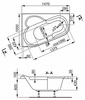 Акриловая ванна Vagnerplast Selena 147 (R)