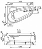 Акриловая ванна Vagnerplast Selena 160 (R)