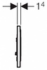 Кнопка смыва Geberit Sigma 10 115.758.KK.5 белый / золото