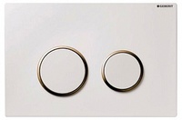 Кнопка смыва Geberit Sigma 20 115.778.KK.1 белая с золотом