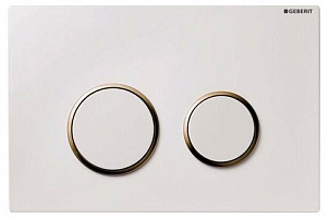 Кнопка смыва Geberit Sigma 20 115.778.KK.1 белая с золотом