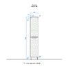 Колонна Style Line Ассоль 36 напольная, Люкс техно платина