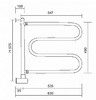 Полотенцесушитель электрический Margaroli Vento 500CRB латунь