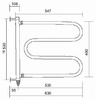 Полотенцесушитель электрический Margaroli Vento 500CRC хром