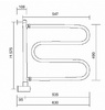 Полотенцесушитель электрический Margaroli Vento 500OBB латунь