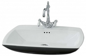 Раковина ArtCeram Jazz JZL004 белая с черным
