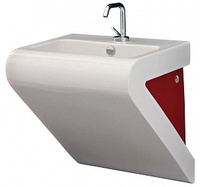 Раковина ArtCeram LaFontana LFL002 белая с красным
