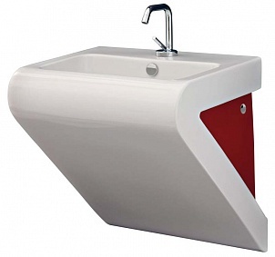 Раковина ArtCeram LaFontana LFL002 белая с красным