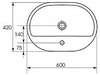 Раковина Cersanit Caspia 60 Oval