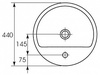 Рукомойник Cersanit Caspia 44 Ring накладной