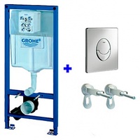 Система инсталляции для унитазов Grohe Rapid SL 38721001 3 в 1 с кнопкой смыва