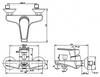 Смеситель Bravat Line F65299C-1 для ванны с душем