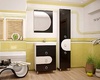 Тумба Style Line Адонис 60, черно-белая