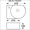 Умывальник Melana MLN-7954R