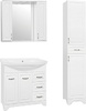 Зеркальный шкаф Style Line Олеандр-2 90/С Люкс, белый